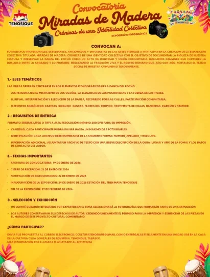 Carnaval Tenosique 2026 promueve un espacio para preservar la tradición del Pochó