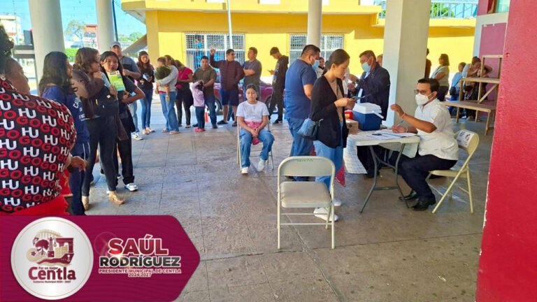Gobierno de Centla organiza campaña de vacunación contra el sarampión