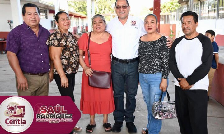 Saúl Armando Rodríguez Rodríguez inicia la construcción del domo en la secundaria técnica No. 4
