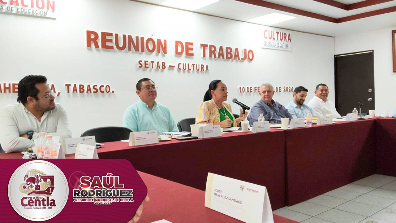 Gobierno de Centla se reúne en la SETAB para fortalecer acciones en centros integradores