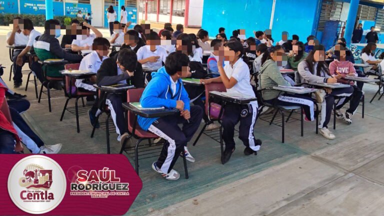 Charla motivacional de DECUR en secundaria técnica No. 12 de Frontera, Centla