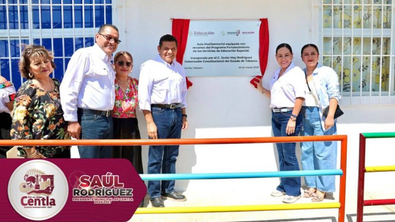 Inauguración de trabajos en el ejido El Palmar con la presencia de Saúl Armando Rodríguez y