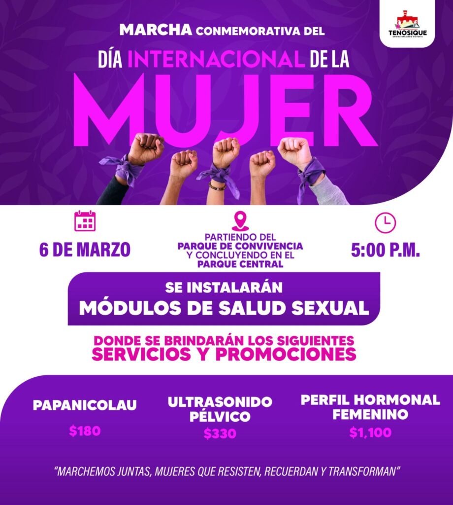 Tenosique celebra el Día Internacional de la Mujer con servicios médicos gratuitos