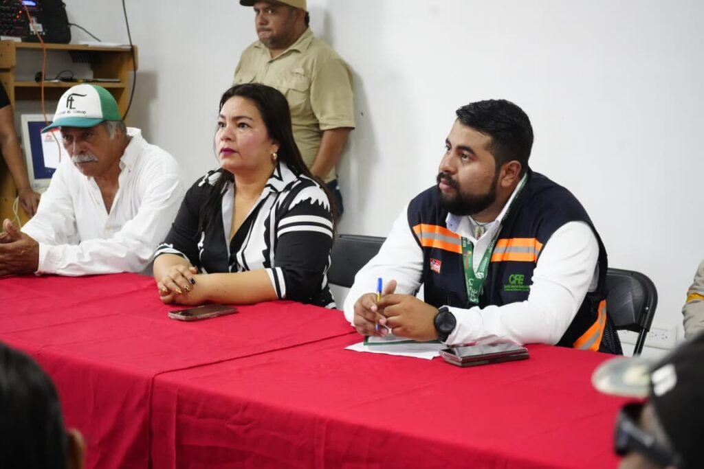 Acuerdo de la presidenta Sandra Hernández para solucionar fallas eléctricas en Tenosique